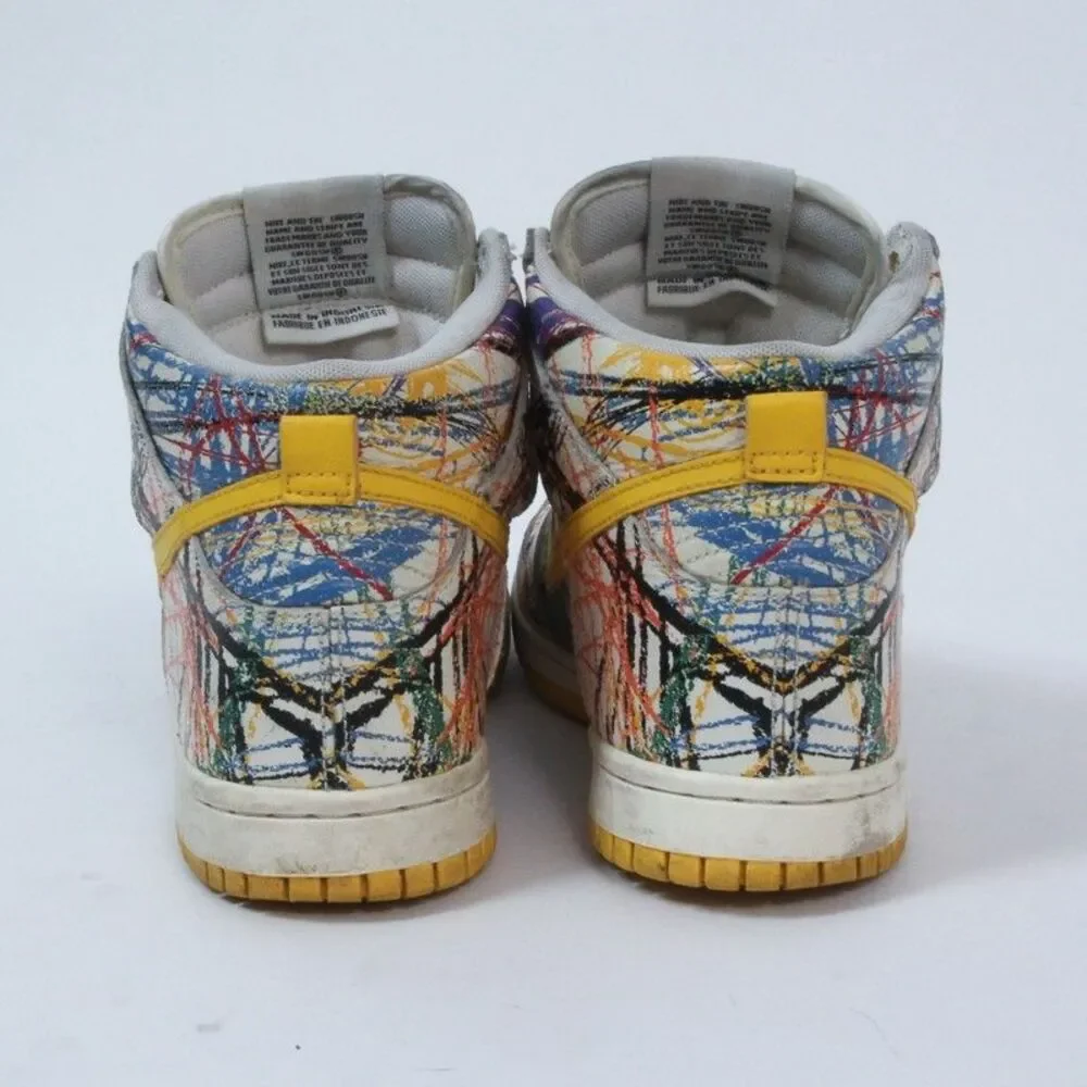 Nike Dunk High Premium GS Scribble Varsity Maize 728443-100 Size 5.5Y Youth